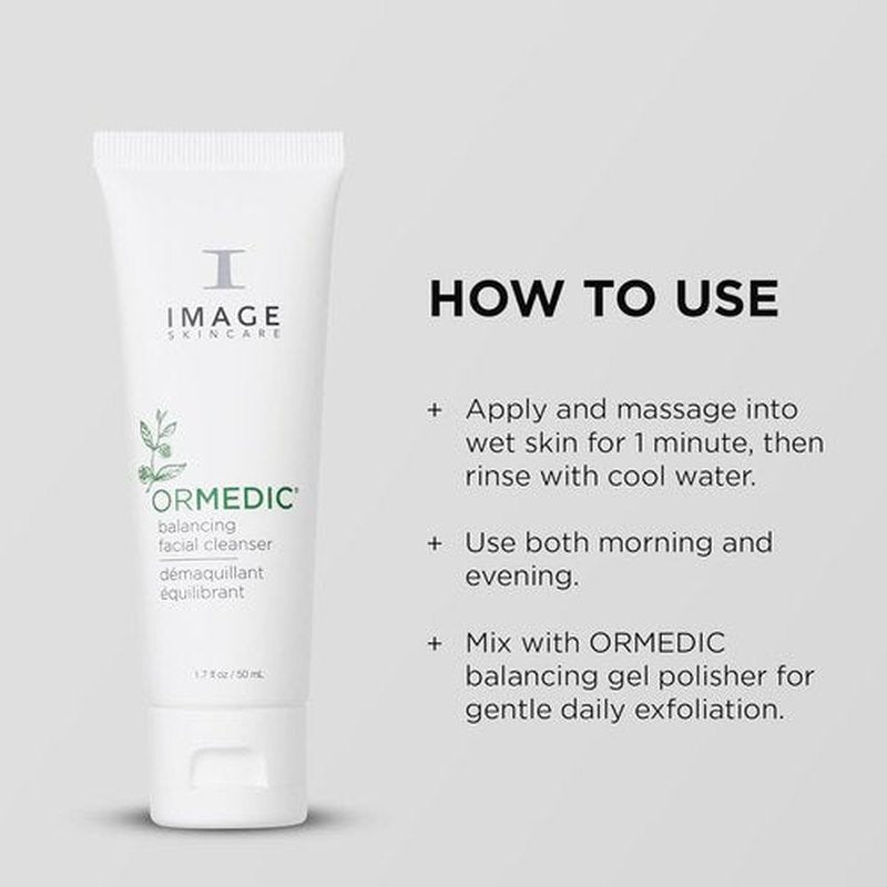 IMAGE Skincare ORMEDIC pH Balancing Facial Cleanser - Mild Foaming & Hydrating Face Wash with Aloe Vera | 1.7 fl oz
