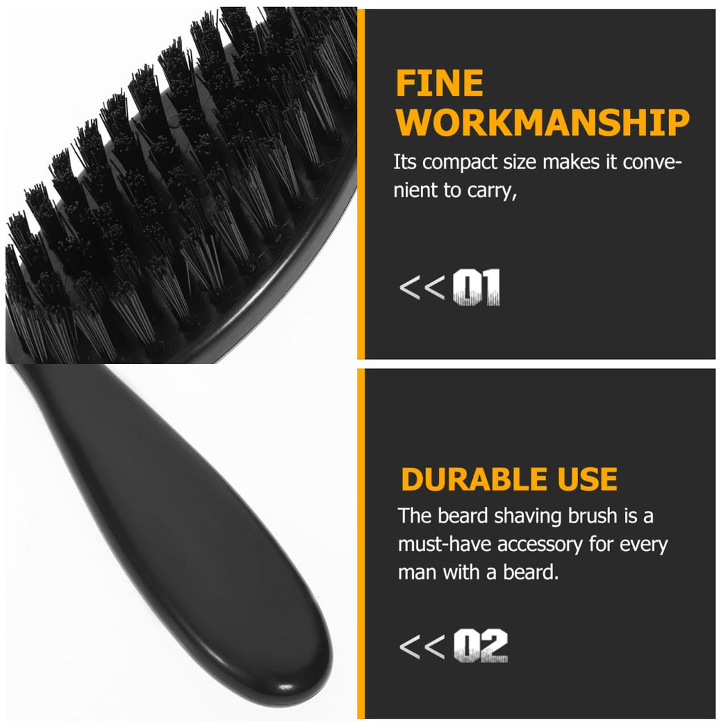 Mikinona Beard Brush 4 Pack Barber Fade Brush for Men Soft Bristle Grooming Beard Shaping Tool Barber Shop Neck Duster for Face Hair Cleaning and Care