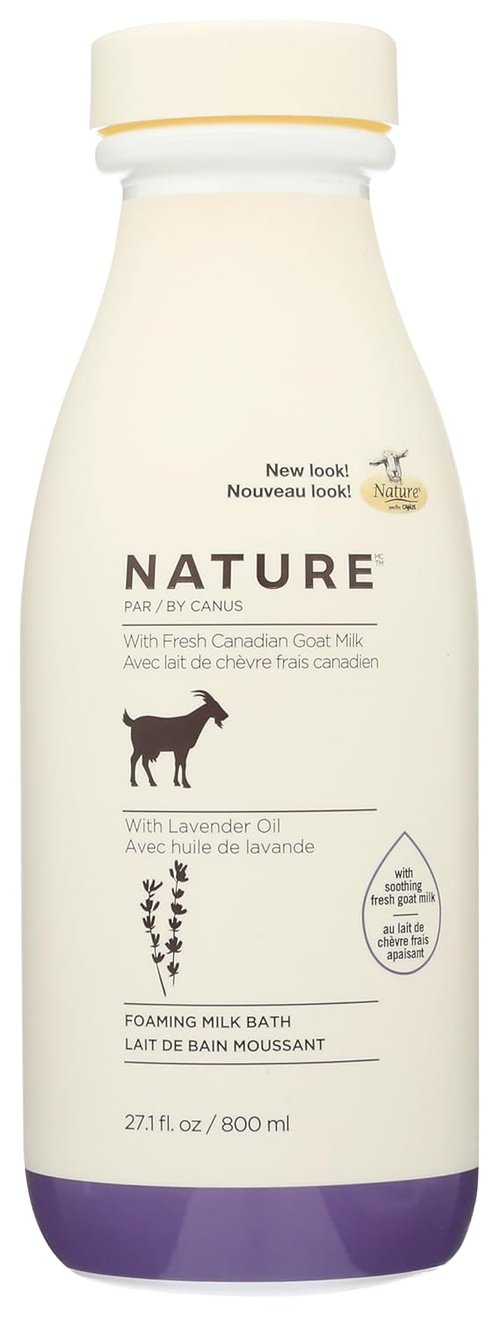 Nature by Canus Foaming Milk Bath - Smoothing Lavender Infusion with Fresh Canadian Goat Milk | 27.1 Fl Oz