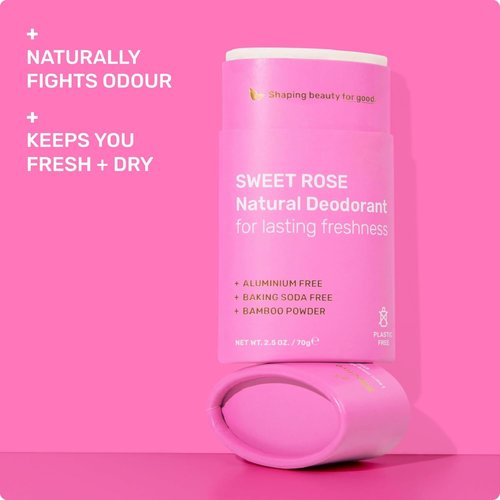 Ethique Beauty Sweet Rose Deodorant Stick - Aluminum-Free, Vegan & Eco-Friendly | 2.5 oz