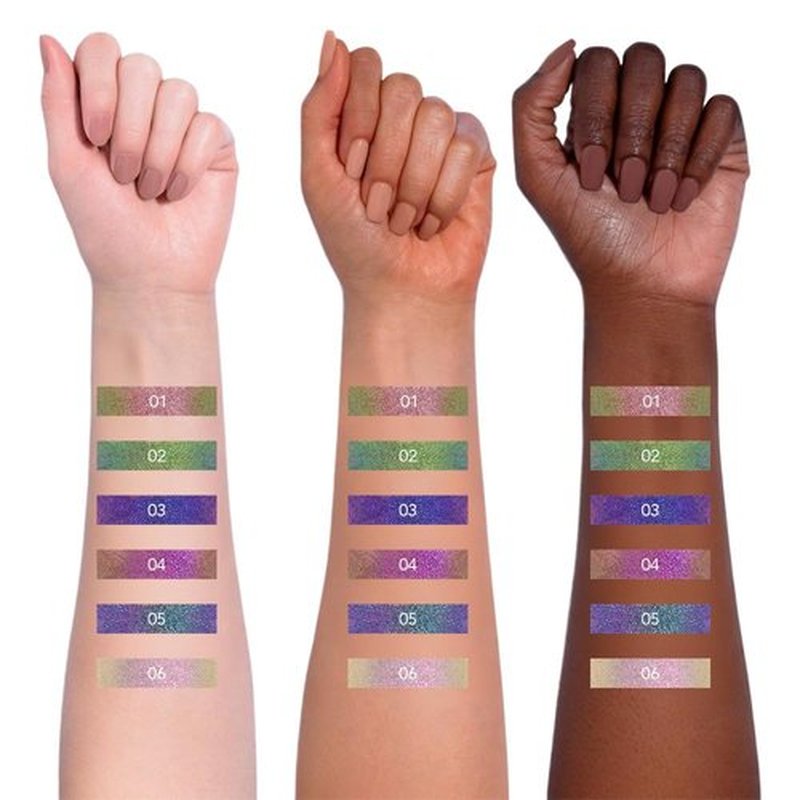 Kaely Chameleon Liquid Eyeliner - Glitter Metallic Chrome, Waterproof & Smudge-Proof, 01 Flare