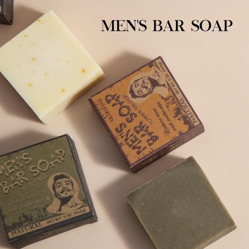 SKIRIFINE Natural Bar Soap for Body - 5oz x 3 Bars, Skin Cleansing Bar Soap Made from Natural Oils, Acne Relief & Skin Moisturizing - Australian Tea Tree, Summer Orange, Coconut Milk