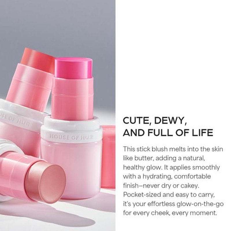 House of Hur Every Cheek Blush | Hydrating Moisture Blush Stick | Super Food Extracts | 0.23 Oz (5 Colors) (Evening Whisper)