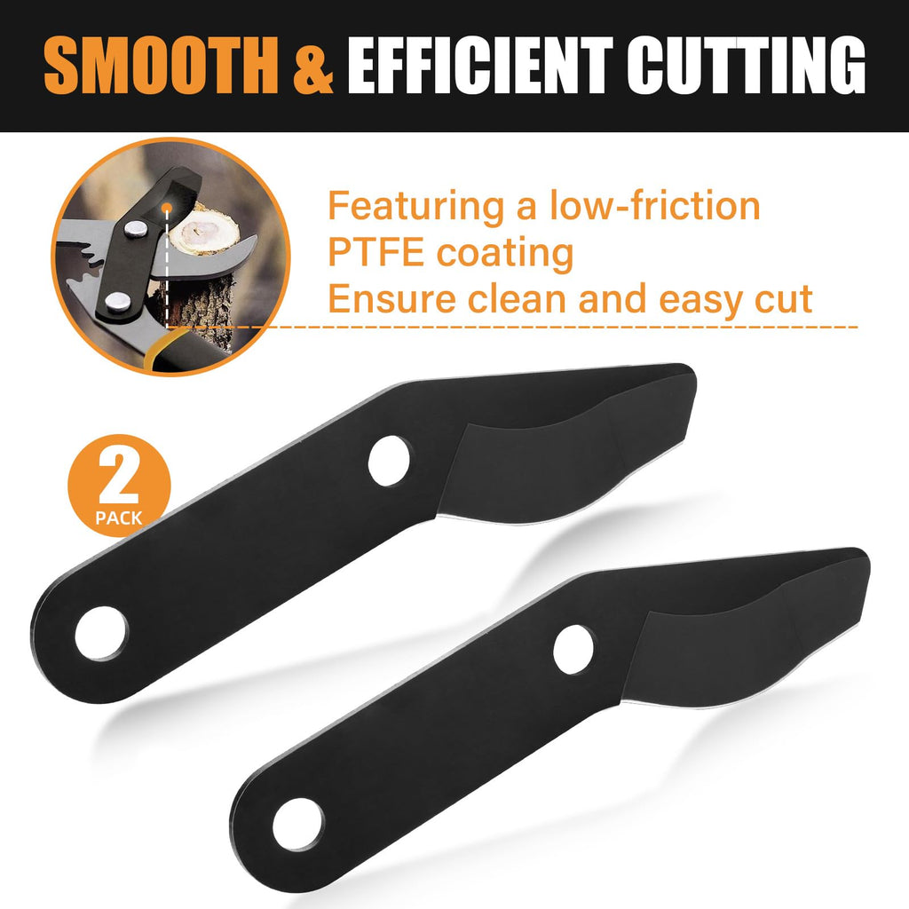 2 PC Steel Lopper Blades Replacement for Fiskars PowerGear 25"/31" & PowerGear 2 27"/32", Coated for Gardening Tools