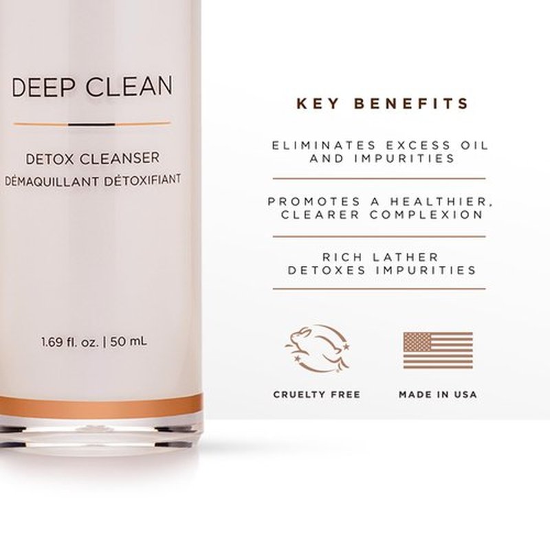 OSMOSIS DEEP CLEAN Detox Facial Cleanser, Face Wash with Coconut Oil for Oily, Blemish-Prone Skin, Gently Removes Impurities, 1.69 Fl Oz
