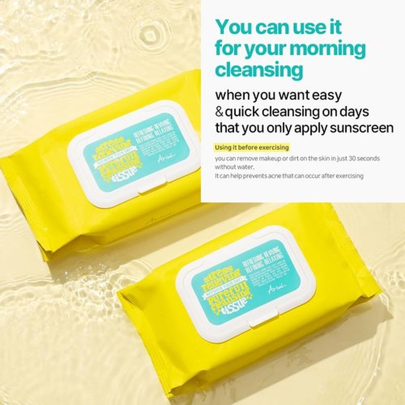 Ariul Purefull Gentle Cleansing Wipes – Soothing & Hydrating Makeup Remover Wipes, Non-Sticky Fresh Finish, Mild Acidic pH, Effective Cleansing, Korean Skincare (80 Sheets x 2 Pack)