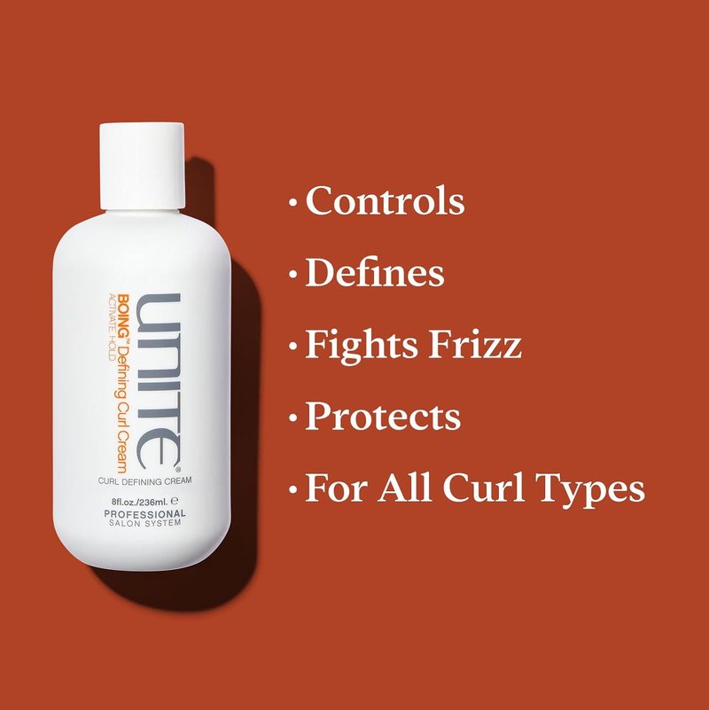 UNITE Hair - BOING Defining Curl Cream - Curl Activating Cream for Definition & Frizz Control - 8 Fl Oz