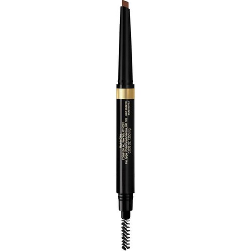 L'Oreal Paris Brow Stylist Pencil - Shape & Fill for Perfect Brows | Light Brunette, 0.008 oz