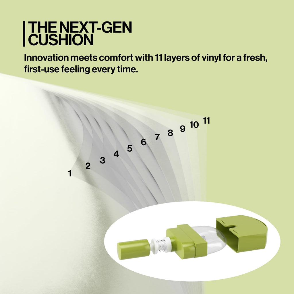 UNLEASHIA Foundation Makeup Healthy-Green Cushion Refill - 15g, Lightweight Buildable Coverage, Vegan Makeup, Natural Satin Finish(18C)
