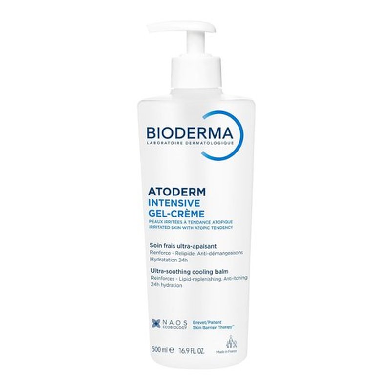 Bioderma Atoderm Intensive Gel-Cream - Soothing Body Moisturizer for Dry Skin | 24-Hour Hydration, 16.9 Fl Oz