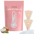 Keethem 500g/1.1lb Wax Beads Suitable for Coarse Hair Removal,Hard Wax Beads Brazilian Bikini Waxing At Home, Wax Beans for Women Men Face, Eyebrow, Body, Legs, Armpit(Coconut)