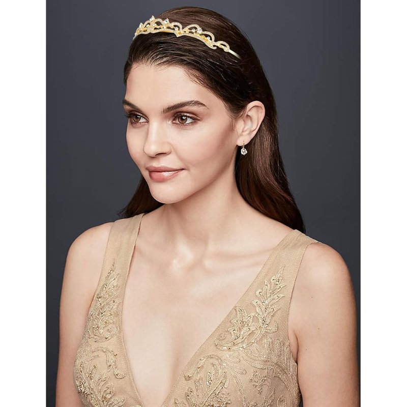 Vovii Gold Tiaras for Women, Gold Rhinestone Princess Crown Small Tiara for Women Halloween Costume Party Prom Bride Birthday