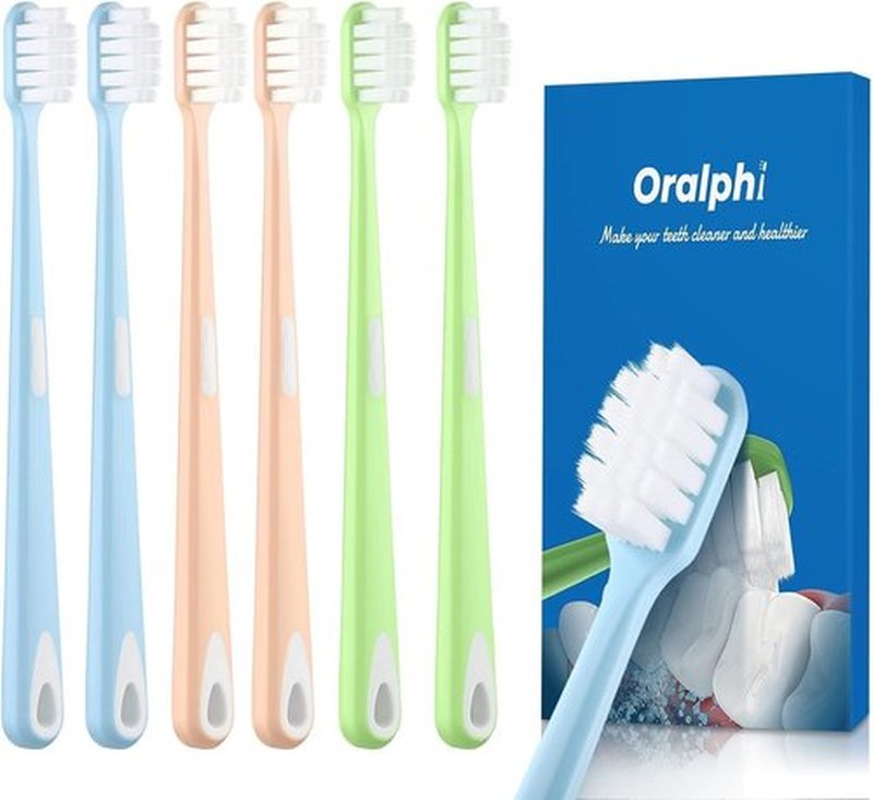 Skiennix Extra Soft Toothbrush - Gentle Care for Sensitive Gums | Compact Head with 10,000 Micro Nano Bristles