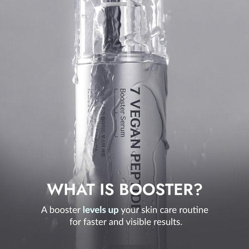 MIZON 7 Vegan Peptide Booster Serum Korean Anti-Aging Face Serum with Niacinamide & Hyaluronic Acid Hydrating Firming & Smoothing Skincare for Fine Lines & Skin Repair – 5.07 fl oz