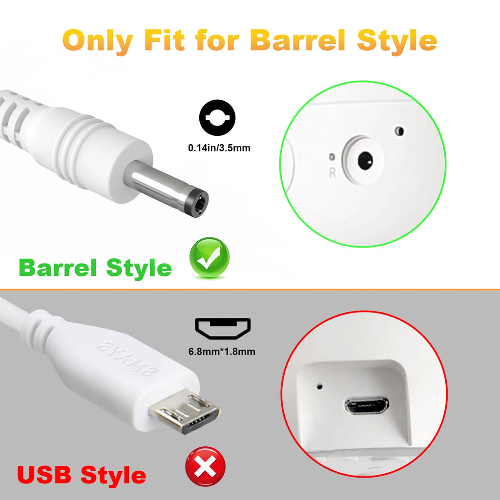 Power Cord Replacement for Hatch Baby Rest, Rest+ and Rest Mini Sound Machine, 5V Charger Power Adapter Supply Cord