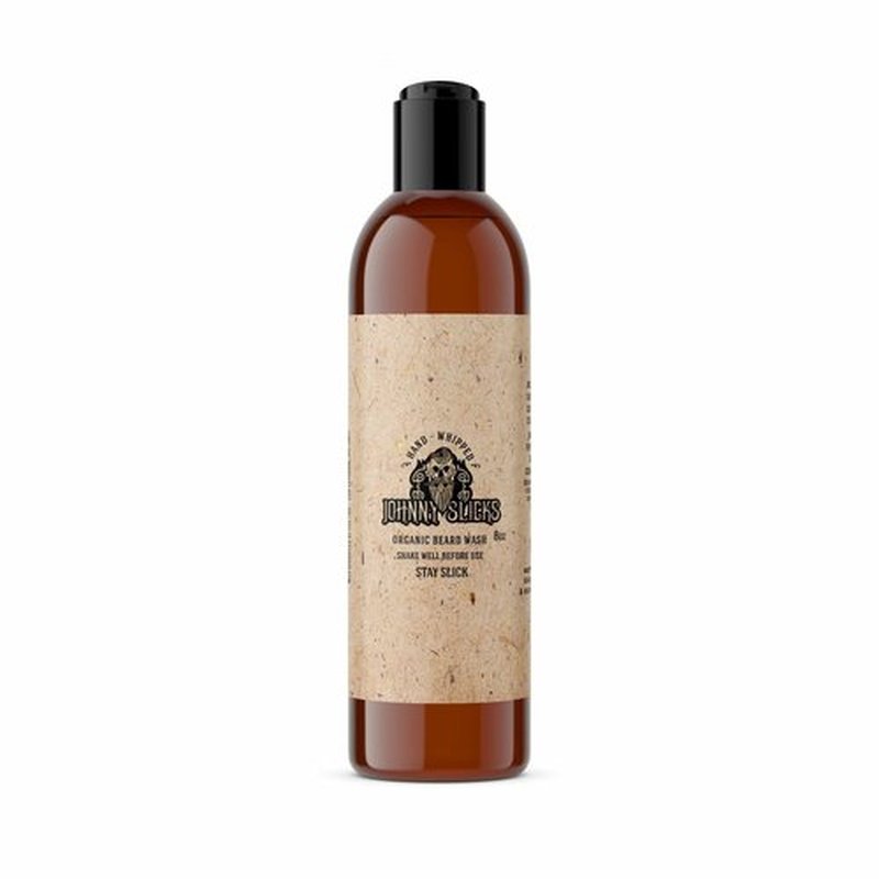 Johnny Slicks Thinning Hair Kit - Supports Hair & Scalp Health with Beard Wash, Beard Oil & Pomade - Made with Organic Ingredients - Tea Tree, Argan & Jojoba - Rugged Scent