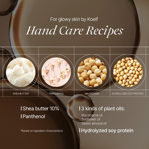 Koelf Perfumed Hand Cream No.1 Spilled 50ml (1.69 fl. oz.) - Hand Moisturizer for Dry Skin with Shea Butter, Panthenol, Cherry Brandy, Vanilla Scented Deep Nourishing Hand Cream