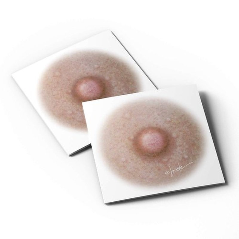 Breast Cancer Areola Temporary Tattoos, Fitzpatrick Colors 1-5, 1.5 inch, 5 pairs (Fitzpatrick #2)