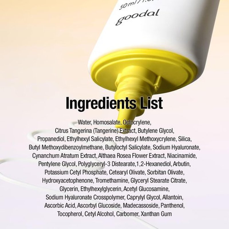Goodal Green Tangerine Vita-C Dark Spot UV Defense Sunscreen SPF 50, Daily Skin Care Korean Sunscreen for Face, Broad spectrum, No White Cast (1.69 fl oz / 50ml)