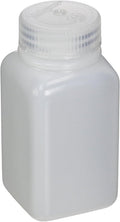 Nalgene Wide Mouth Square Storage Bottle - Durable, Leak-Proof Design | 32 oz, Clear