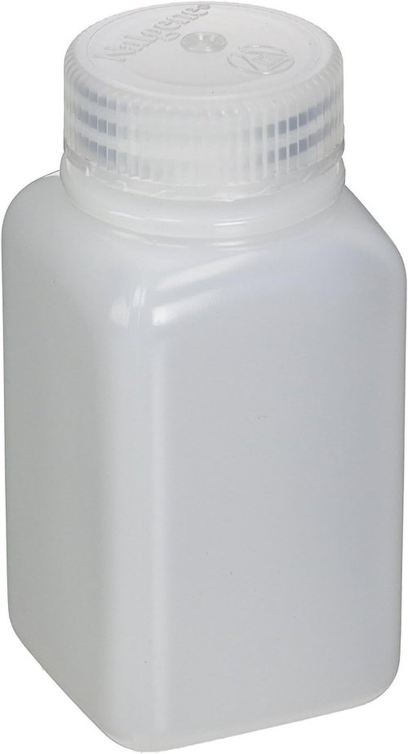 Nalgene Wide Mouth Square Storage Bottle - Durable, Leak-Proof Design | 32 oz, Clear
