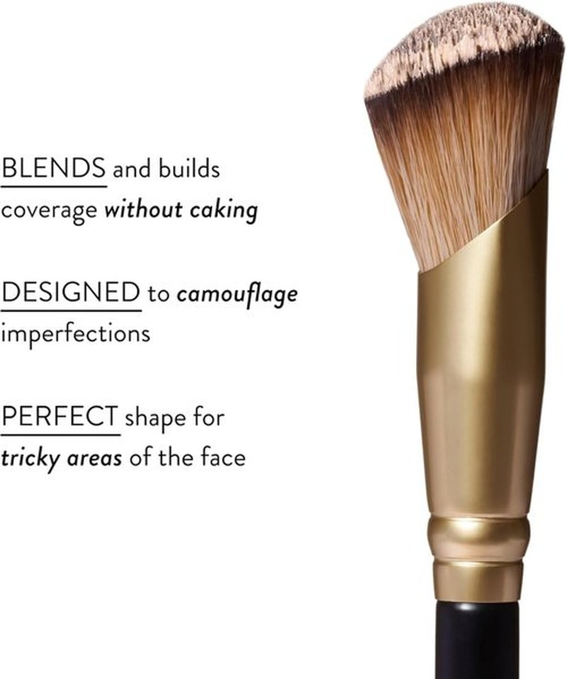 Laura Geller New York Angled Precision Concealer Brush - Professional Makeup Tool | Cruelty-Free, 17-Inch