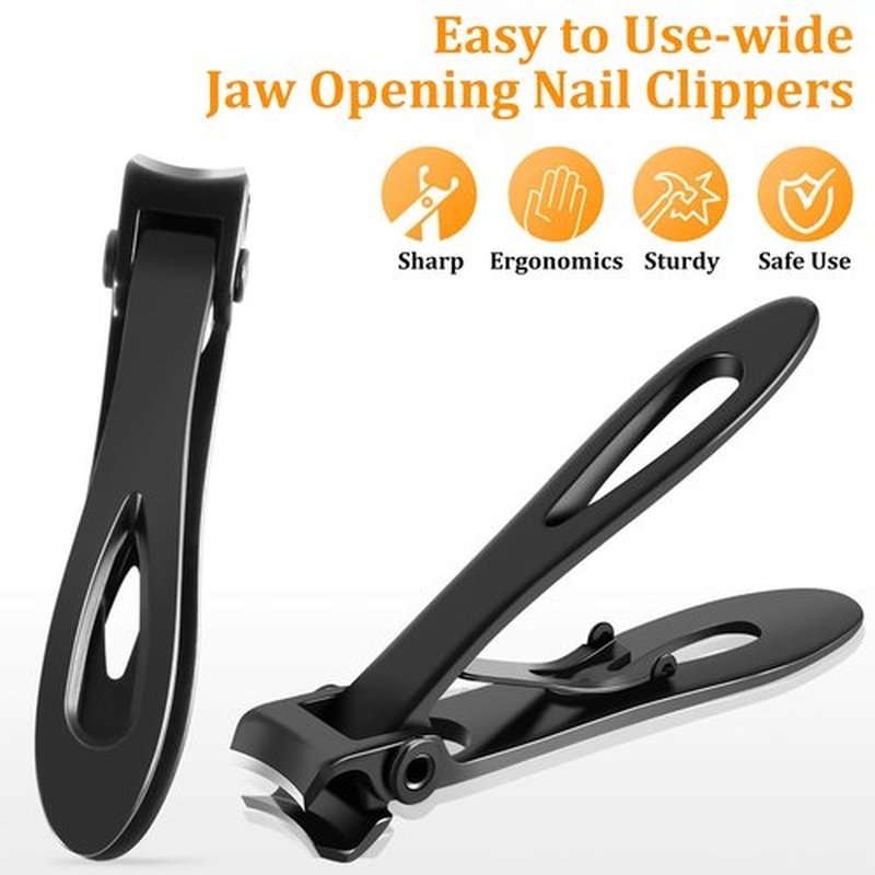 Thick Nail Clippers 15mm Wide Jaw Nail Cutter for Thick Toenail Stainless Steel Heavy Duty Toenail Clippers with Curved Blades Large Toenail Clippers for Men Seniors Elderly
