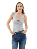 GAP Women's 2-Pack Ribbed Tank Top, Gap Navy White 2 Pack, Medium