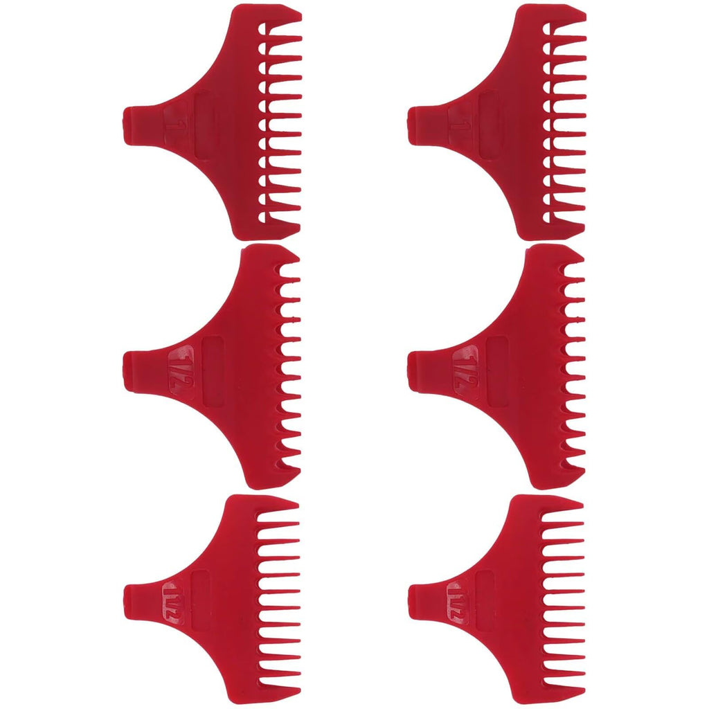 INGQI Set of 3 for T Wide Trimmer Guides Replacement for W-a-h-l #3792 – Fit for the 5 Star Detailer #2215 T Wide Blade - Red