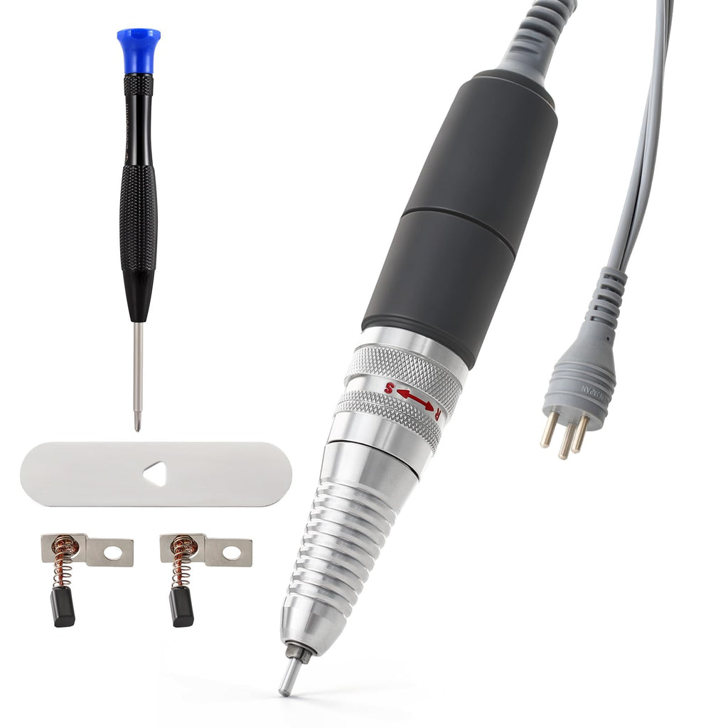 Nail Drill Handpiece for UP200, KUPA Manipro KP55, KP60, KP5000 Machine, 35000RPM Professional Electric Nail File Handle Replacement 3 Pins for Manicure Art Tool, Low Noise and Smooth (Only Handpiece)