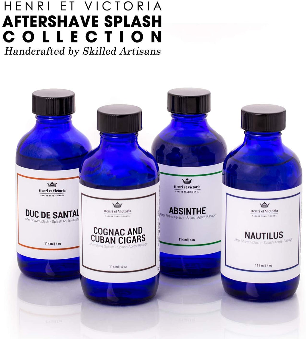 HENRI ET VICTORIA Aftershave Splash For Men l Canadian Made by A Skilled Artisan l Moisturize and Soothe the Skin 114 ml (4 oz) (Bay Rum)
