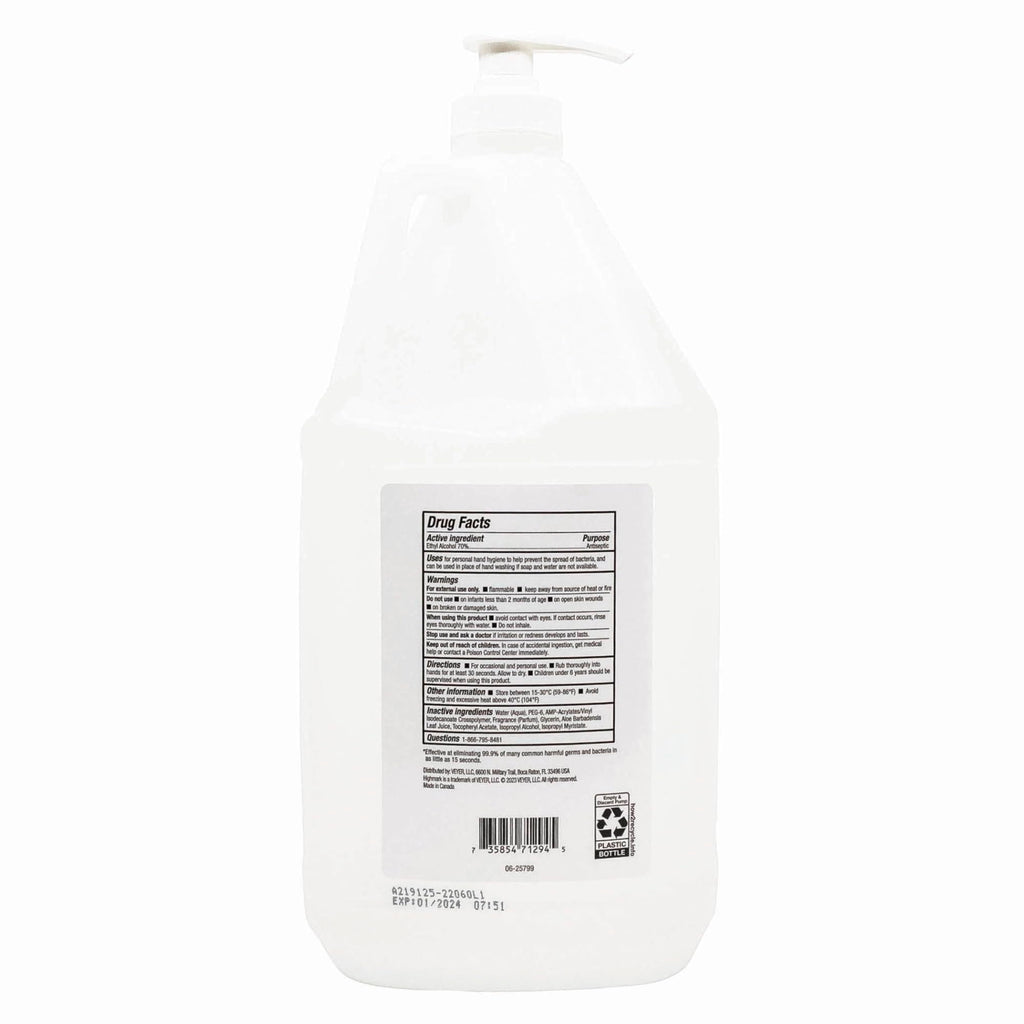 Highmark® Original Hand Sanitizer, Fresh Scent, 1 Gallon, Clear, Case Of 4 Gallons