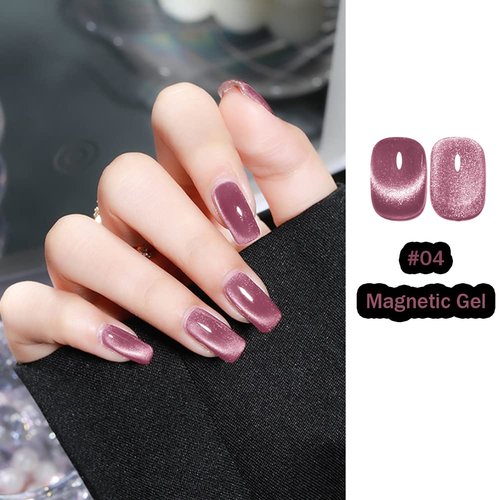 CHARMFORYOU Magnetic Gel Nail Polish Set, 6 Colors Wide Amber Cat Eye Gel Polish Crystal Jelly Transparent 9D Cateye UV Gel Soak Off Nail Polish Art Manicure kit with Magnetic Stick