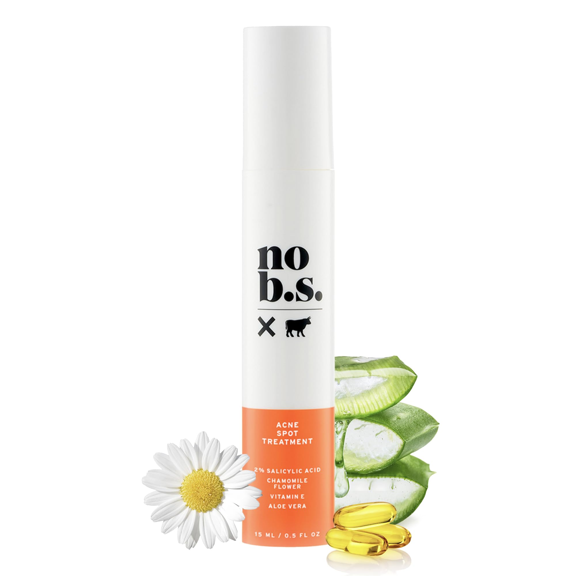 No Bad Stuff - Acne Spot Treatment - Acne Control with 2% Salicylic Acid, Fades Blemishes, with Chamomile, Aloe Vera & Vitamin E (0.5 oz)