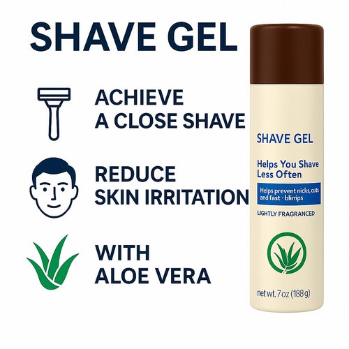 Regine Switzerland Shaving Gel - Aloe Infused, Lightly Scented, 7 oz for Men & Women