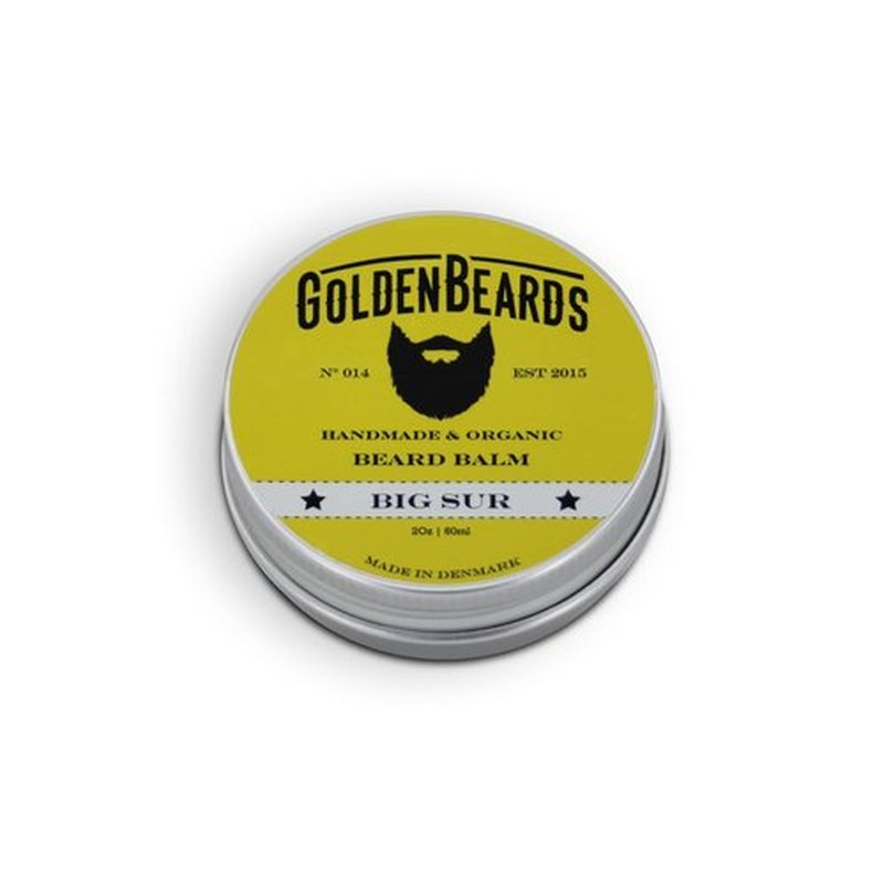Golden Beards Organic Beard Balm - Vegan Shea, Cocoa & Argan Blend with Lime & Patchouli - 60ml Softener & Styler