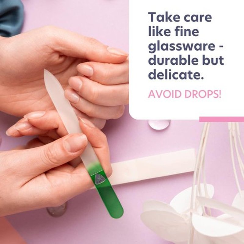 Bona Fide Beauty - Premium Czech Glass Nail File - Gentle, Durable & Professional Manicure Tool