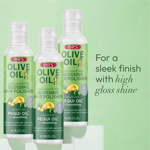 ORS Olive Oil Frizz Control & Shine Glossing Hair Polisher with Pequi Oil 3 Ounces (Pack of 2)
