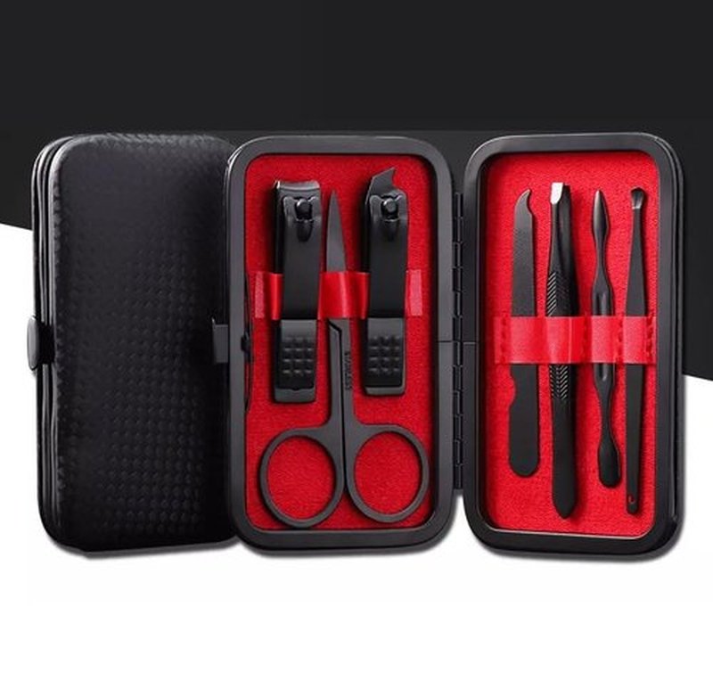 7pc Manicure Set Stainless Steel:Ultimate Travel Essentials Nail Kit-Perfect Gifts for Everyone-Premium Nail Clippers for Men Manicure Kit for Women,Personal Care Products Gifts for Boyfriend