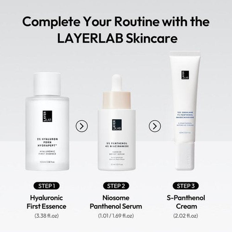LAYERLAB Barrier Boost Serum with 5% Panthenol 4% Niacinamide, Soothing Korean Skincare for Sensitive Skin, Niosome Panthenol Serum, 30ml, 1.01 fl.oz.