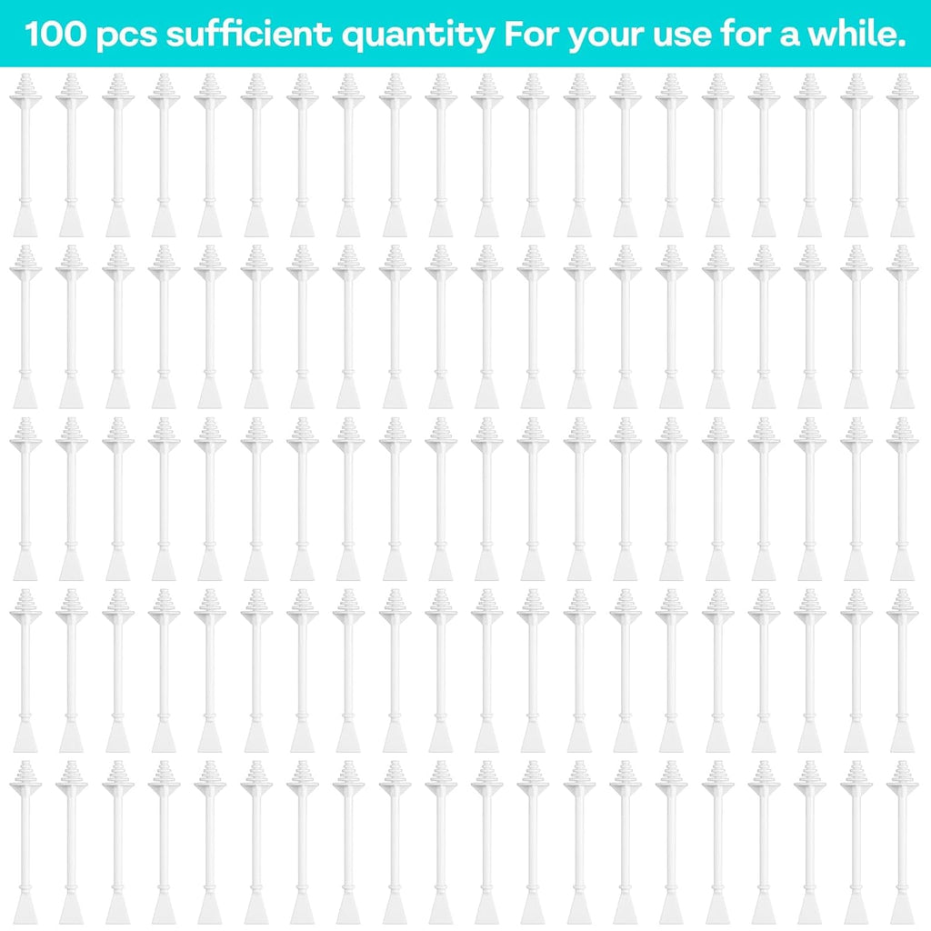 Nose Waxing Sticks, 100 Pcs, Plastic Nasal Cleaning Applicators
