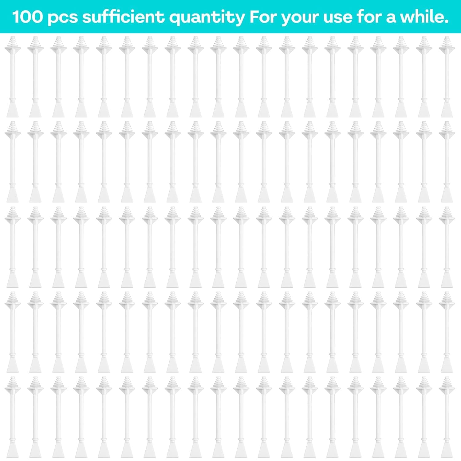 Nose Waxing Sticks, 100 Pcs, Plastic Nasal Cleaning Applicators
