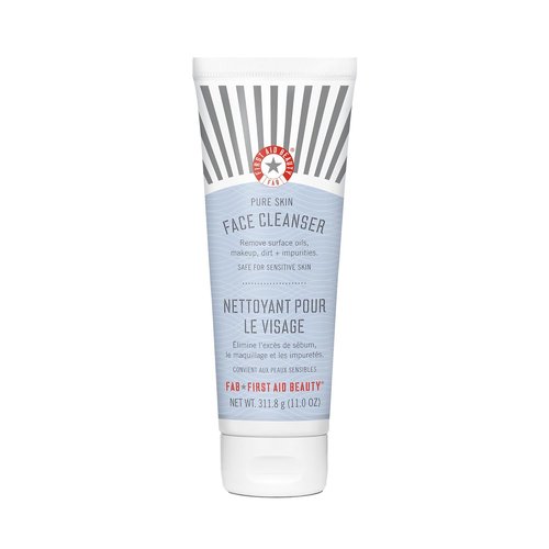 First Aid Beauty - Pure Skin Face Cleanser | Gentle Makeup Remover for Sensitive Skin, 11 oz