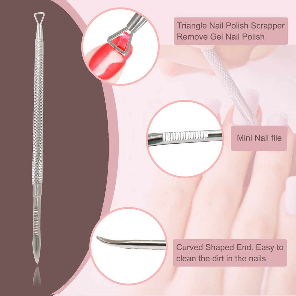 Mini Nail Cuticle Trimmer Kit Cuticle Nipper Cutter Nail Polish Pusher Cuticle Peeler Scraper Perfect for Hang nails - for Fingernails and Toenails(3 Packs)