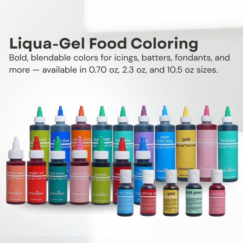 Chefmaster Super Red Liqua-Gel® Food Coloring - Vibrant, Fade-Resistant Dye for Icing & Fondant | 10.5 oz