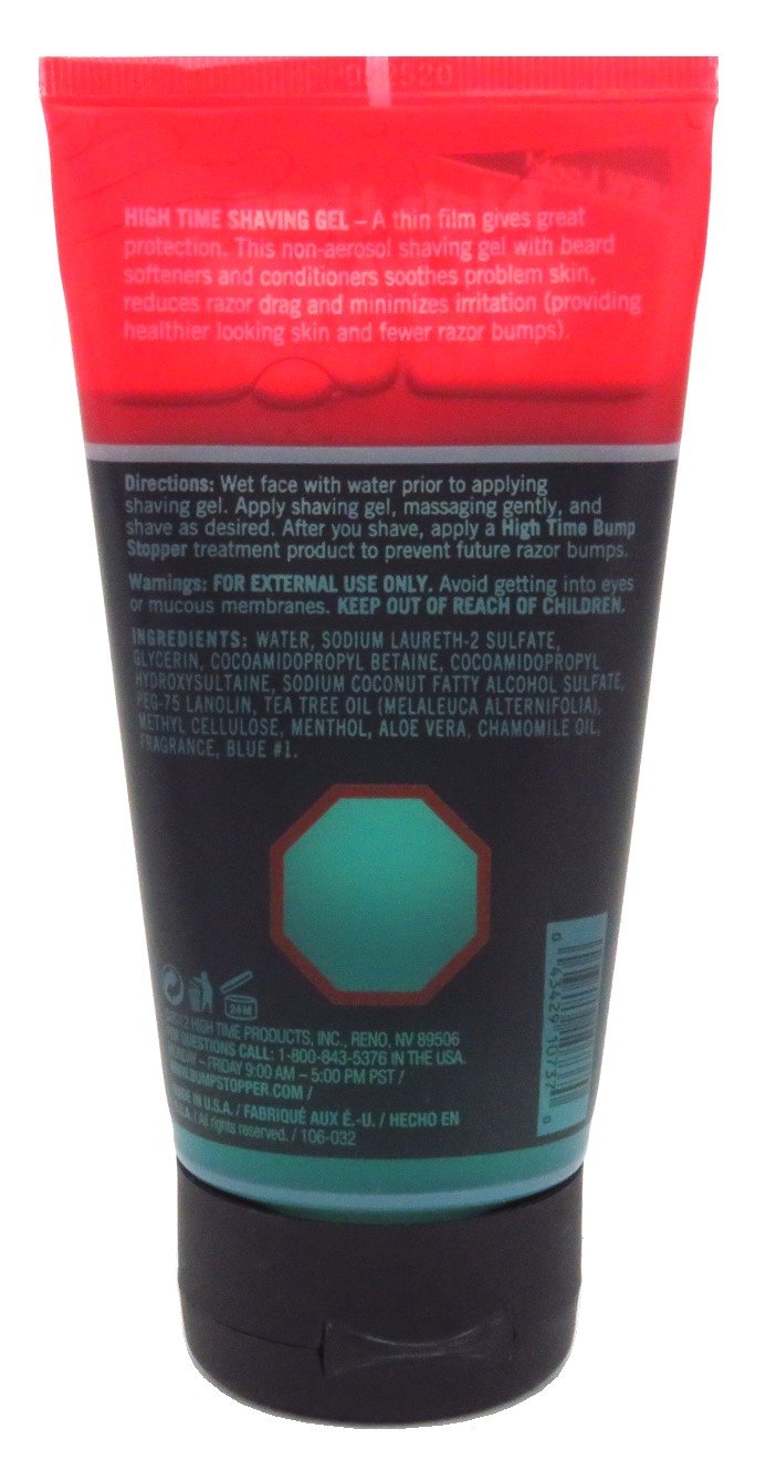 High Time Bump Stopper Shave Gel Arctic Haze 5.3 Ounce (156ml) (6 Pack)