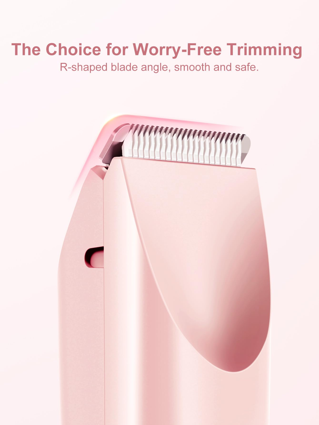 Joigivit 2 in 1 Bikini Trimmer for Women Dual Head Shaver Electric Razors Lady Pubic Hair, Ipx7 Waterproof Bikini Underarm Arm Leg Face Body Pink