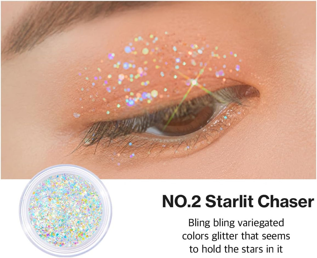 Unleashia Loose Glitter Gel Mini - Starlit Chaser for Stunning Eye Looks | Perfect for Parties