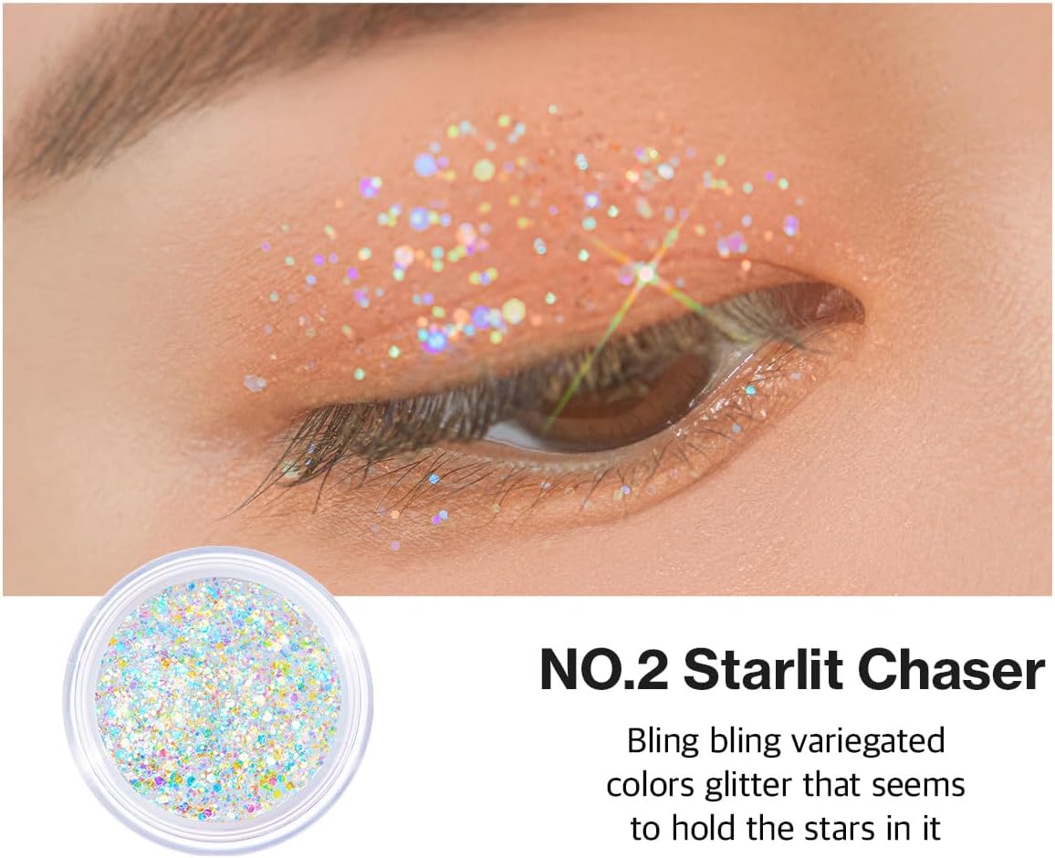 Unleashia Loose Glitter Gel Mini - Starlit Chaser for Stunning Eye Looks | Perfect for Parties