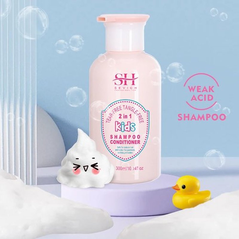 SEVICH Kids Shampoo & Conditioner 2-in-1 - Tear-Free, Hypoallergenic Formula for Sensitive Scalp | 10.14 fl oz (300ml)